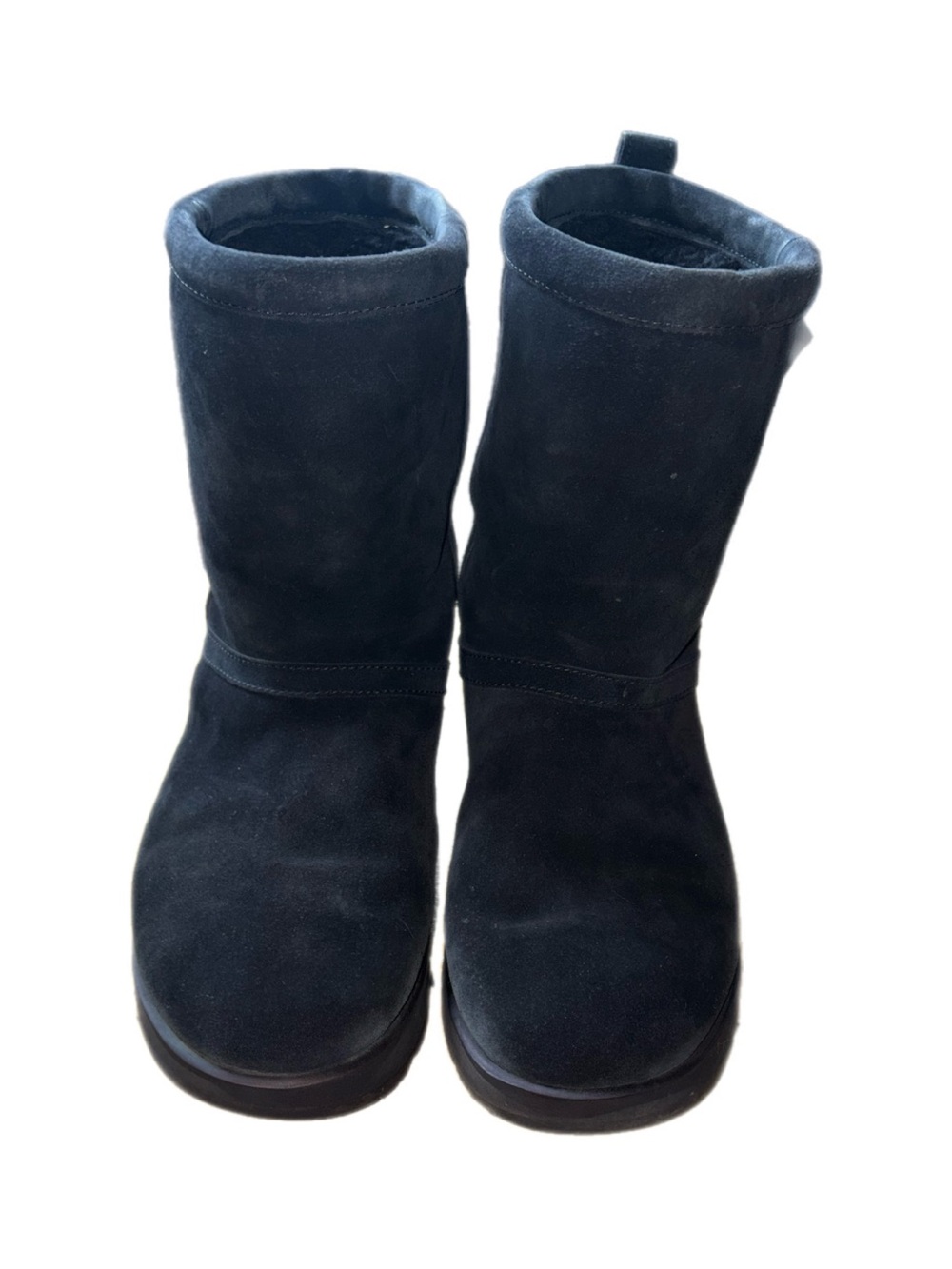 UGG Black Suede Shearling Winter Boots Vibram Arctic Grip Sole